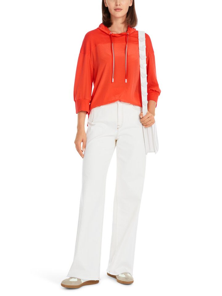 Fluo oranje sportieve bloes met speciale kraag Marccain