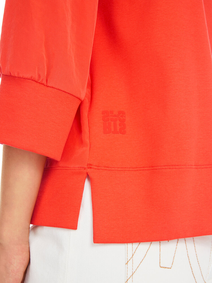 Fluo oranje sportieve bloes met speciale kraag Marccain