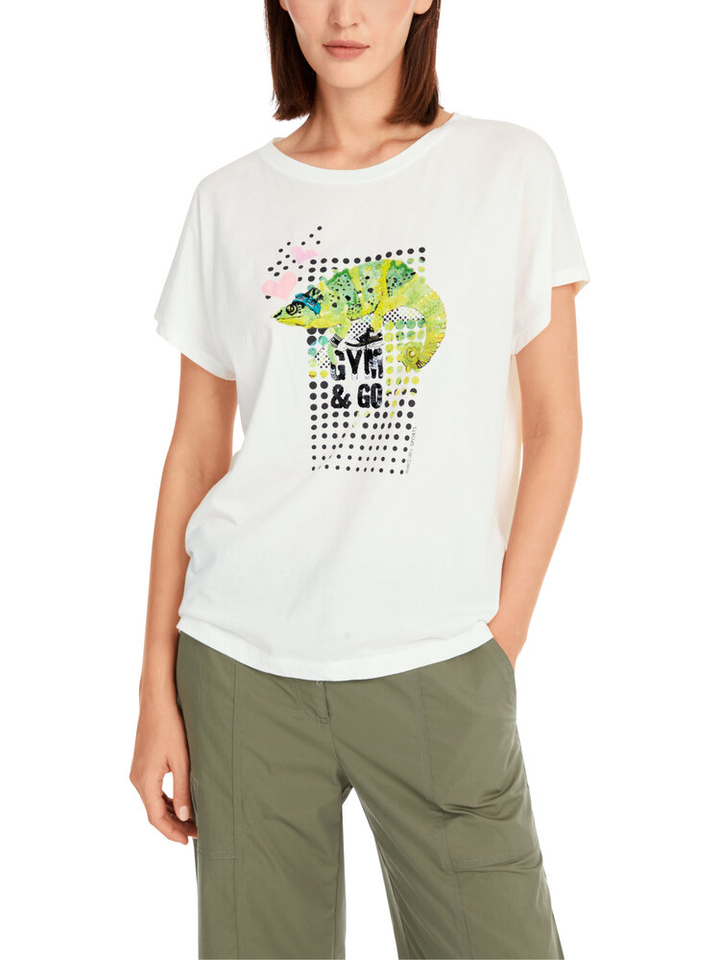 Ecru t-shirt Gym& Co Marccain Sport