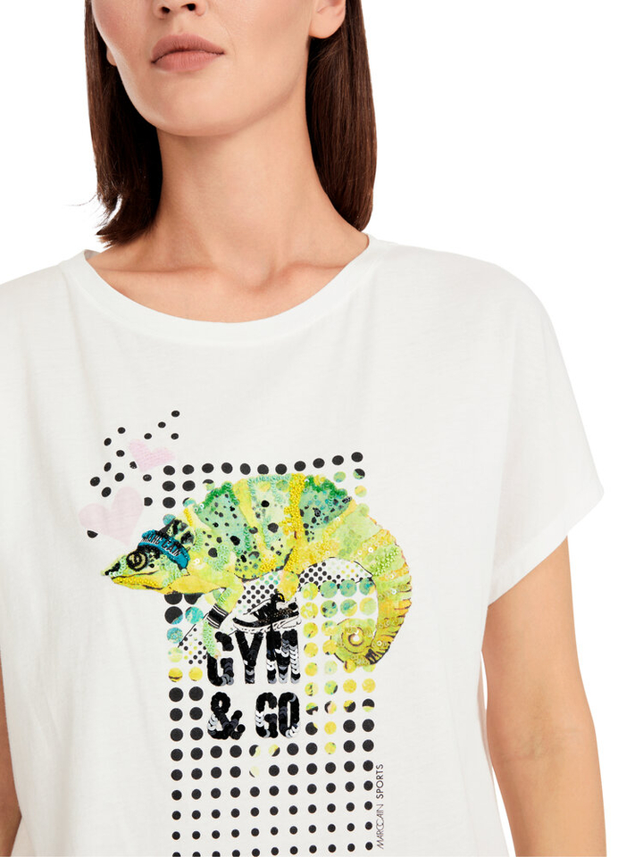 Ecru t-shirt Gym& Co Marccain Sport