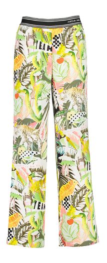 Multicolor soepelvallende broek met elastiek Marccain Sport 