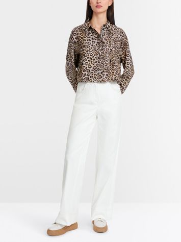 Korte bloes in dierenprint Marccain Sport