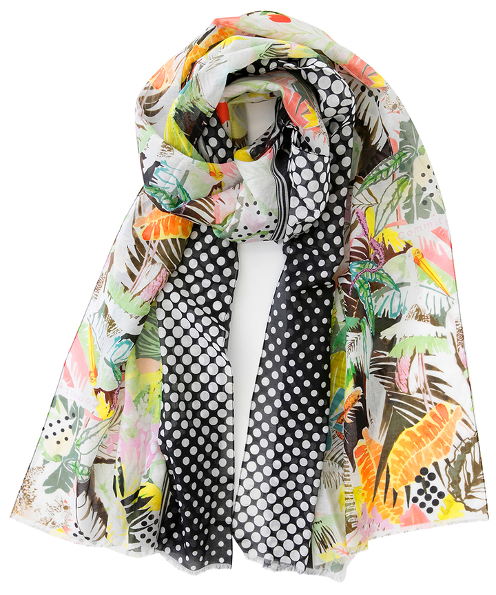Multicolor sjaal met print Marccain Sport