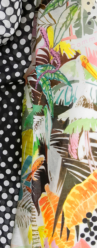 Multicolor sjaal met print Marccain Sport