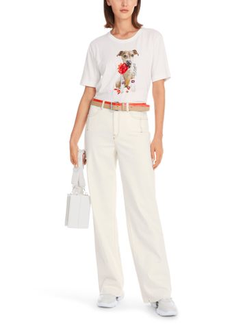Ecru kleurige loose fit jeans Marccain