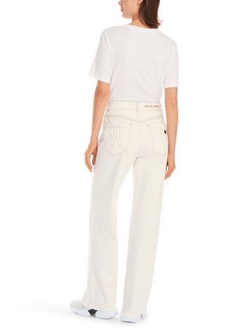 Ecru kleurige loose fit jeans Marccain