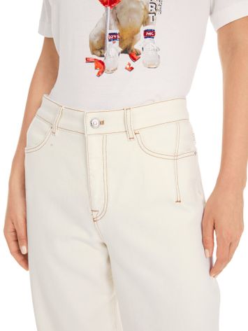 Ecru kleurige loose fit jeans Marccain