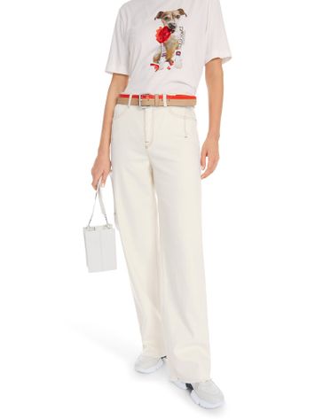 Ecru kleurige loose fit jeans Marccain