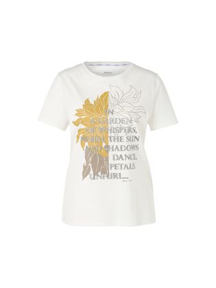 Marc Cain collections Ecru t-shirt met opdruk
