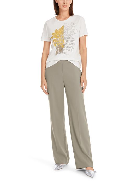 Ecru t-shirt met opdruk Marc Cain collections