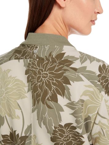 Groene bomber met bloemenprinte Marccain Collection 