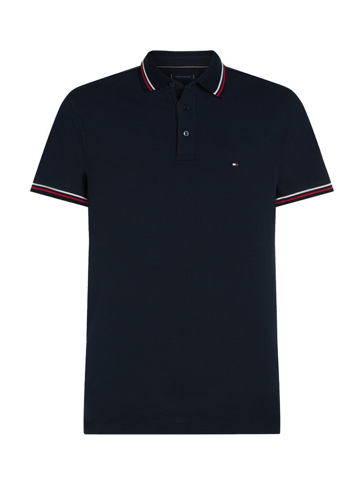 Donkerblauwe polo met korte mouwen Tommy Hilfiger 