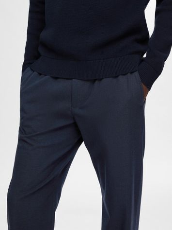 Dark sapphire straight broek Selected