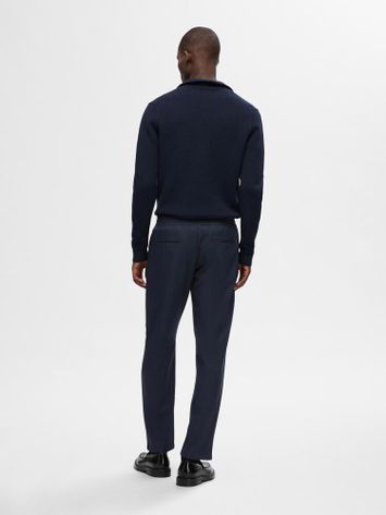 Dark sapphire straight broek Selected