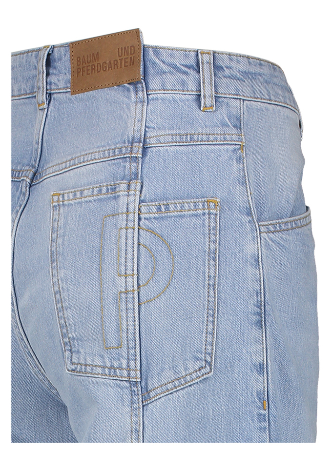 Lichtblauwe relaxed fit jeans met hoge taille Nanya Baum Und Pferdgarten