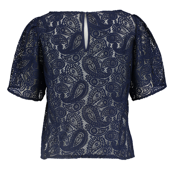 Donkerblauwe bloes Baum Und Pferdgarten 