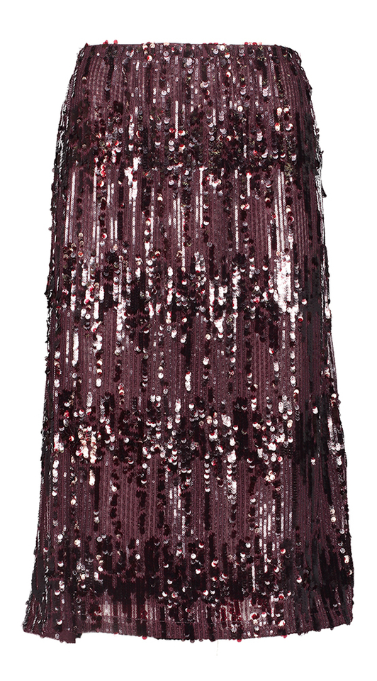 Bordeaux feestelijke rok met pailetten Jaino Baum Und Pferdgarten 