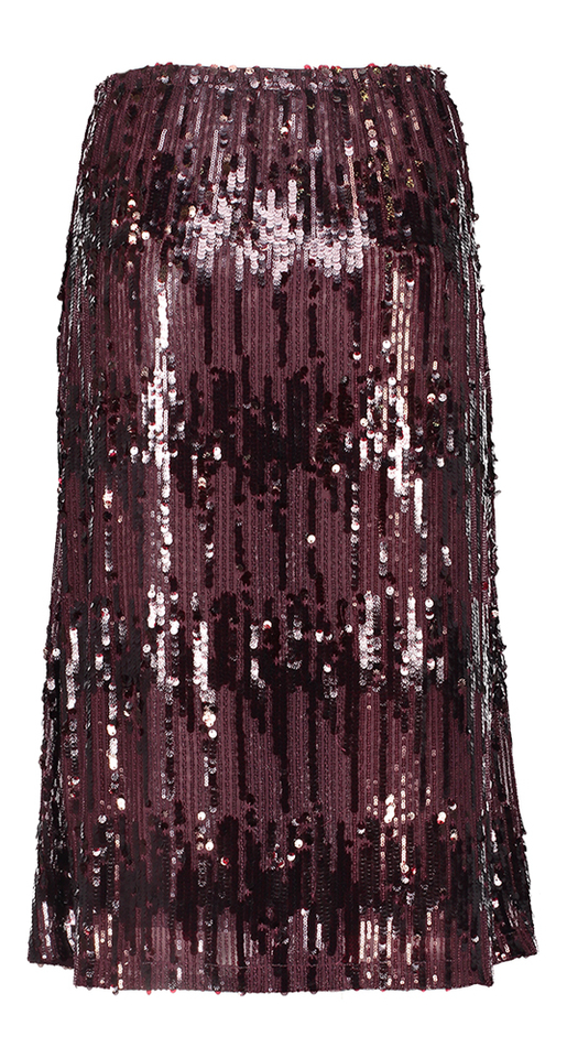 Bordeaux feestelijke rok met pailetten Jaino Baum Und Pferdgarten 