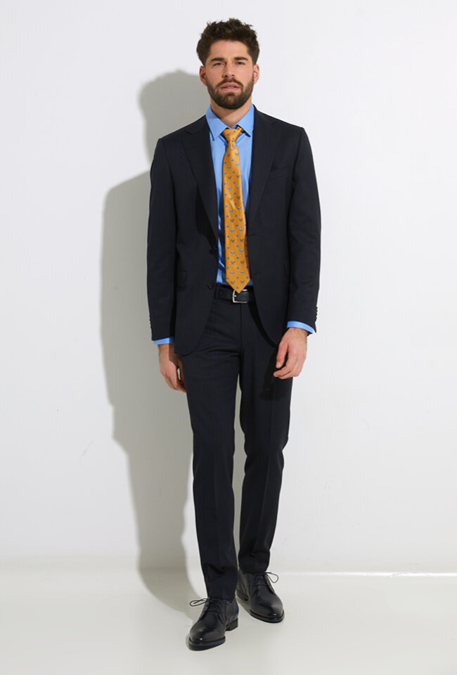 Donkerblauwe kostuumbroek Dressler 