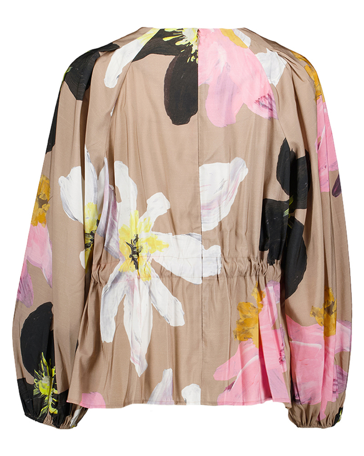 Bloes in bloemenprint met strop in de taille Stine Goya 