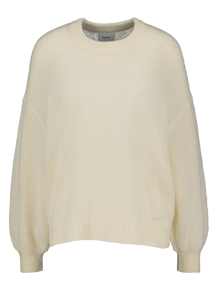 Ecrukleurige trui met ballonmouwen Lana Numph