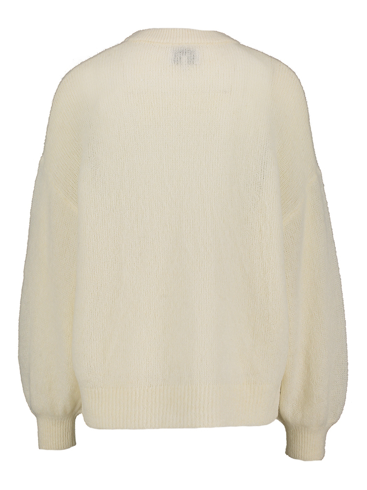 Ecrukleurige trui met ballonmouwen Lana Numph