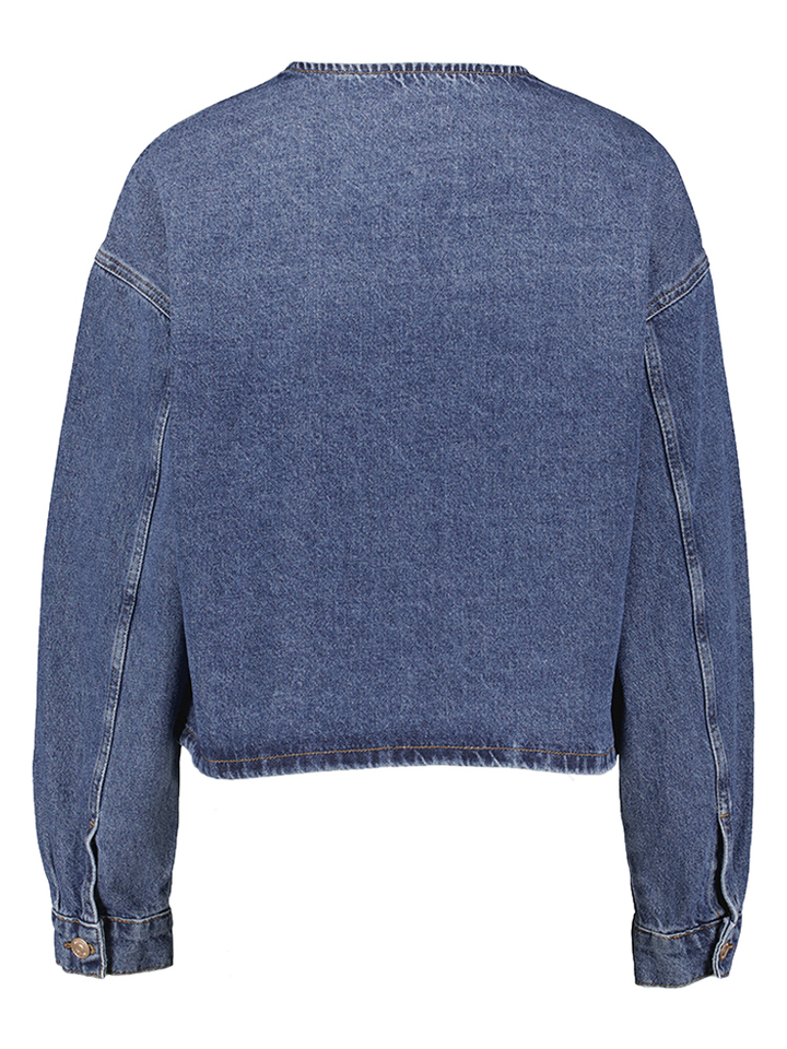 Blauwe jeans vest Nu Cuba Numph