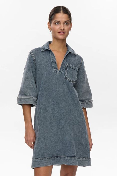Blauwgrijze jeansjurk Toronto Numph