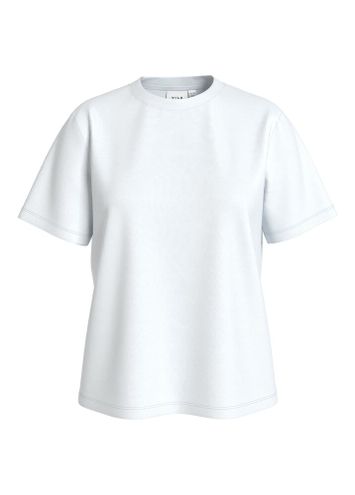 Witte t-shirt met ronde hals en korte mouwen Vinora Vila