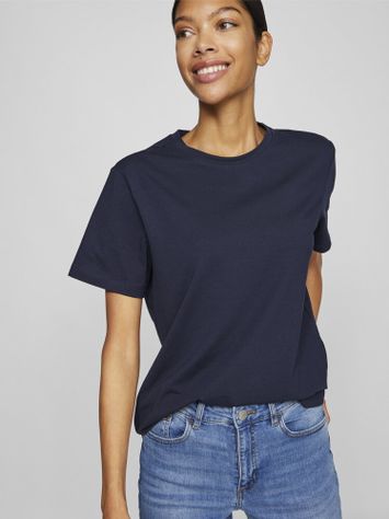 Donkerblauwe t-shirt Vinora Vila