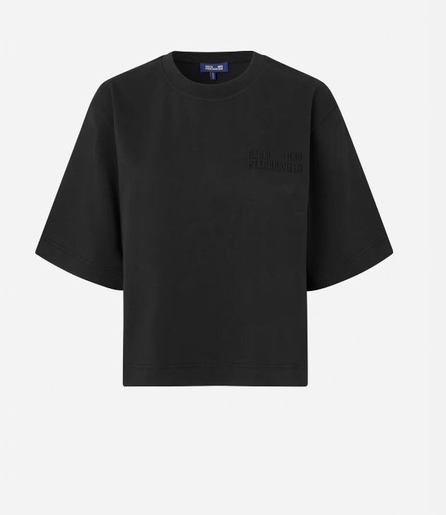 Donkerblauwe oversized t-shirt met merknaam Jiana Baum Und Pferdgarten