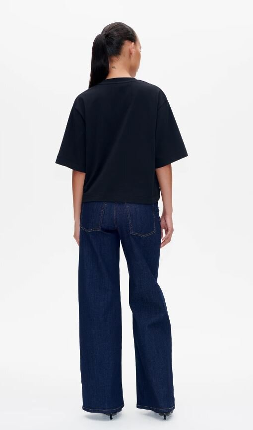 Donkerblauwe oversized t-shirt met merknaam Jiana Baum Und Pferdgarten