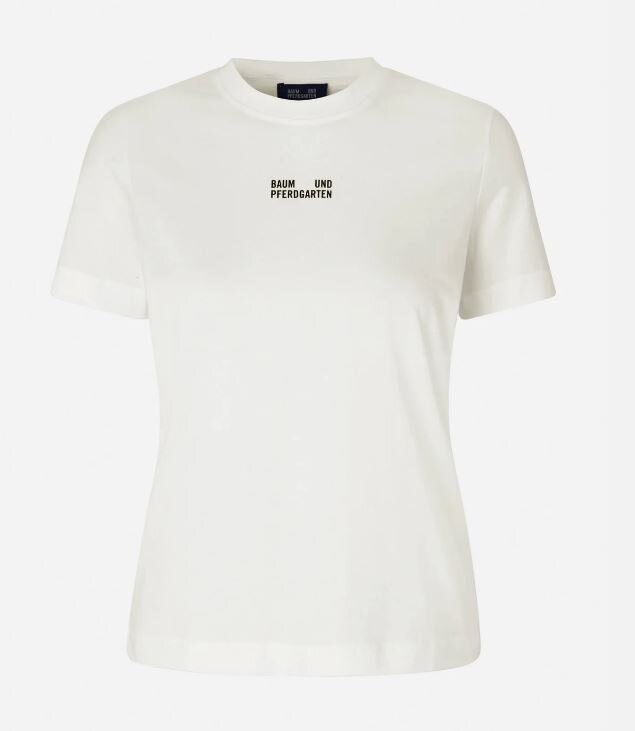 Witte t-shirt met merknaam Jalona Baum Und Pferdgarten