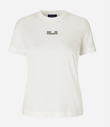 Witte t-shirt met merknaam Jalona Baum Und Pferdgarten