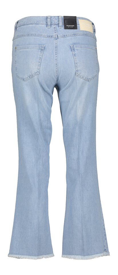 Lichtblauwse cropped jeans met uitgerafelde boord Antonia cropped 