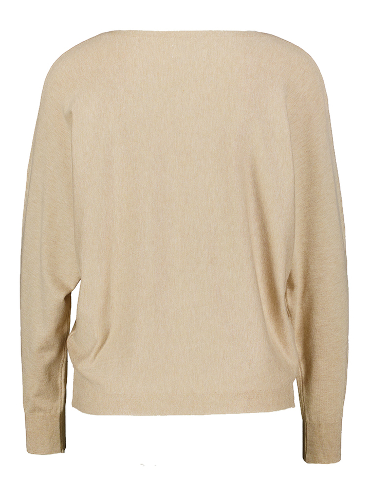Beige trui met ronde hals Nu Daya Numph 