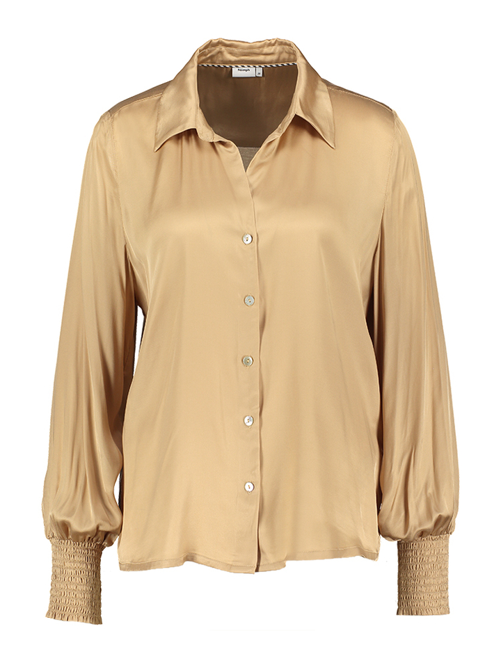 Beige glanzende bloes Sinan Numphs