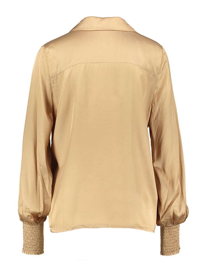 Beige glanzende bloes Sinan Numphs