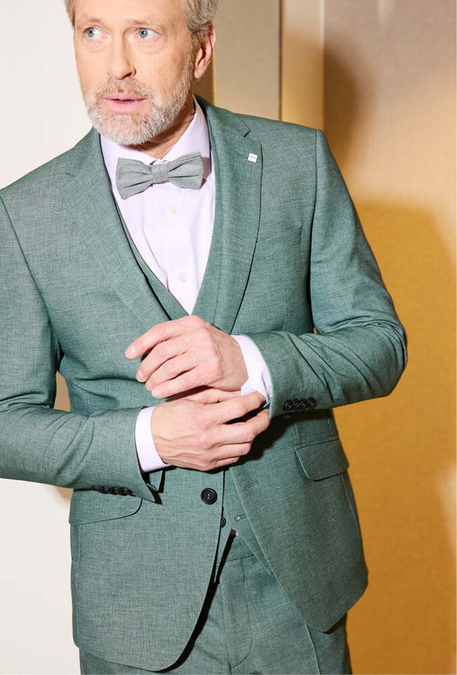 Groene kostuumvest slim fit model Allan Digel