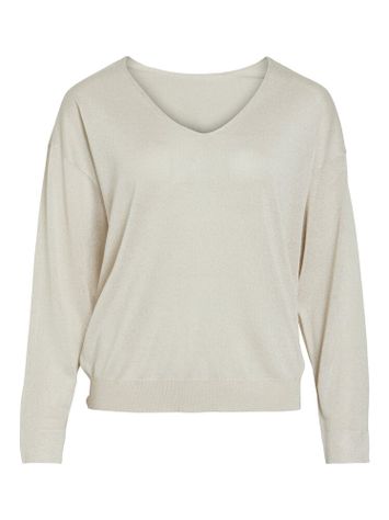 Beige lichte trui met v ha ls Vinovy Vila
