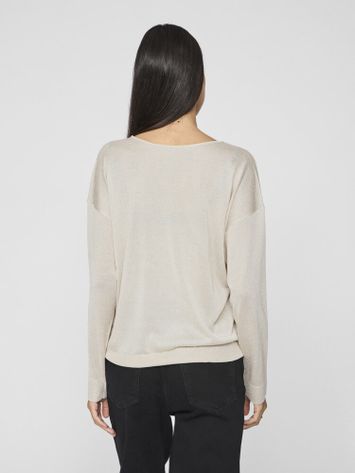 Beige lichte trui met v ha ls Vinovy Vila