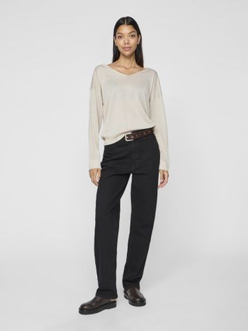 Beige lichte trui met v ha ls Vinovy Vila