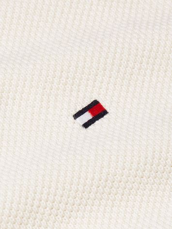 Ecru katoeoen trui met merklogo Tommy Hilfiger 