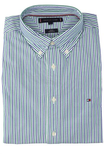 Wit katoenen hemd (regular fit) met strepen en lange mouwen Tommy Hilfiger 