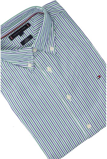 Wit katoenen hemd (regular fit) met strepen en lange mouwen Tommy Hilfiger 