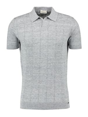 Grijze linnen polo Gentiluomo
