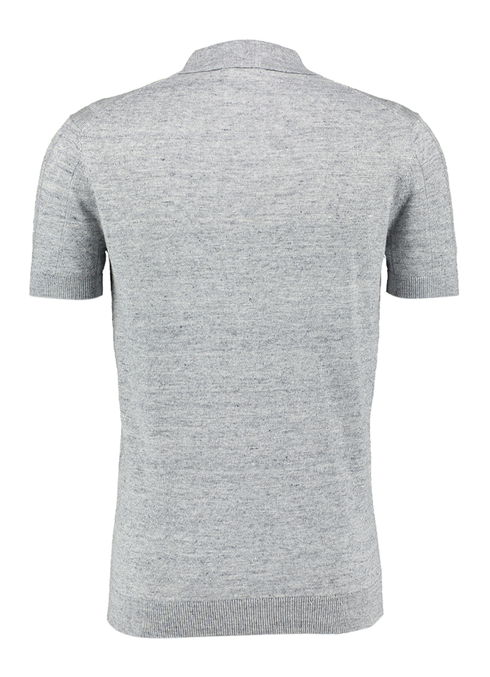 Grijze linnen polo Gentiluomo