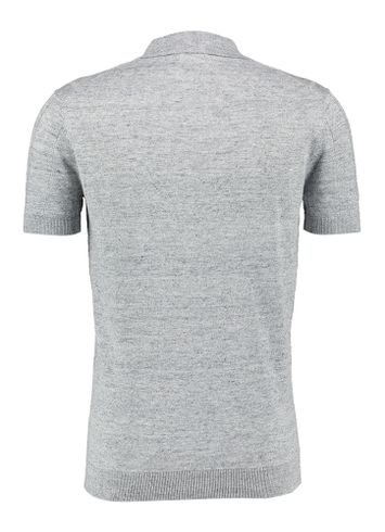 Grijze linnen polo Gentiluomo