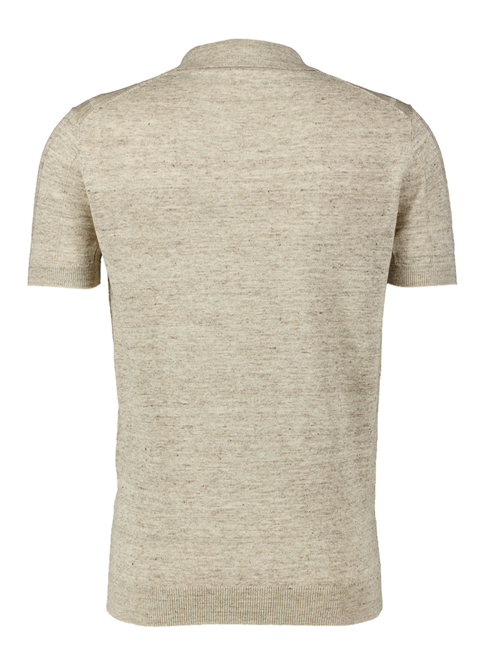 Beige linnen polo Gentiluomo