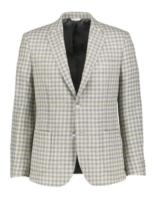 Bruin/beige geruite blazer slim fit Gentiluomo